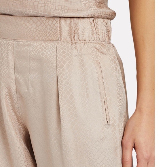 ATM Anthony Thomas Melillo Jacquard Silk Jogger Light Pink Cream XL Z1 - Picture 4 of 13